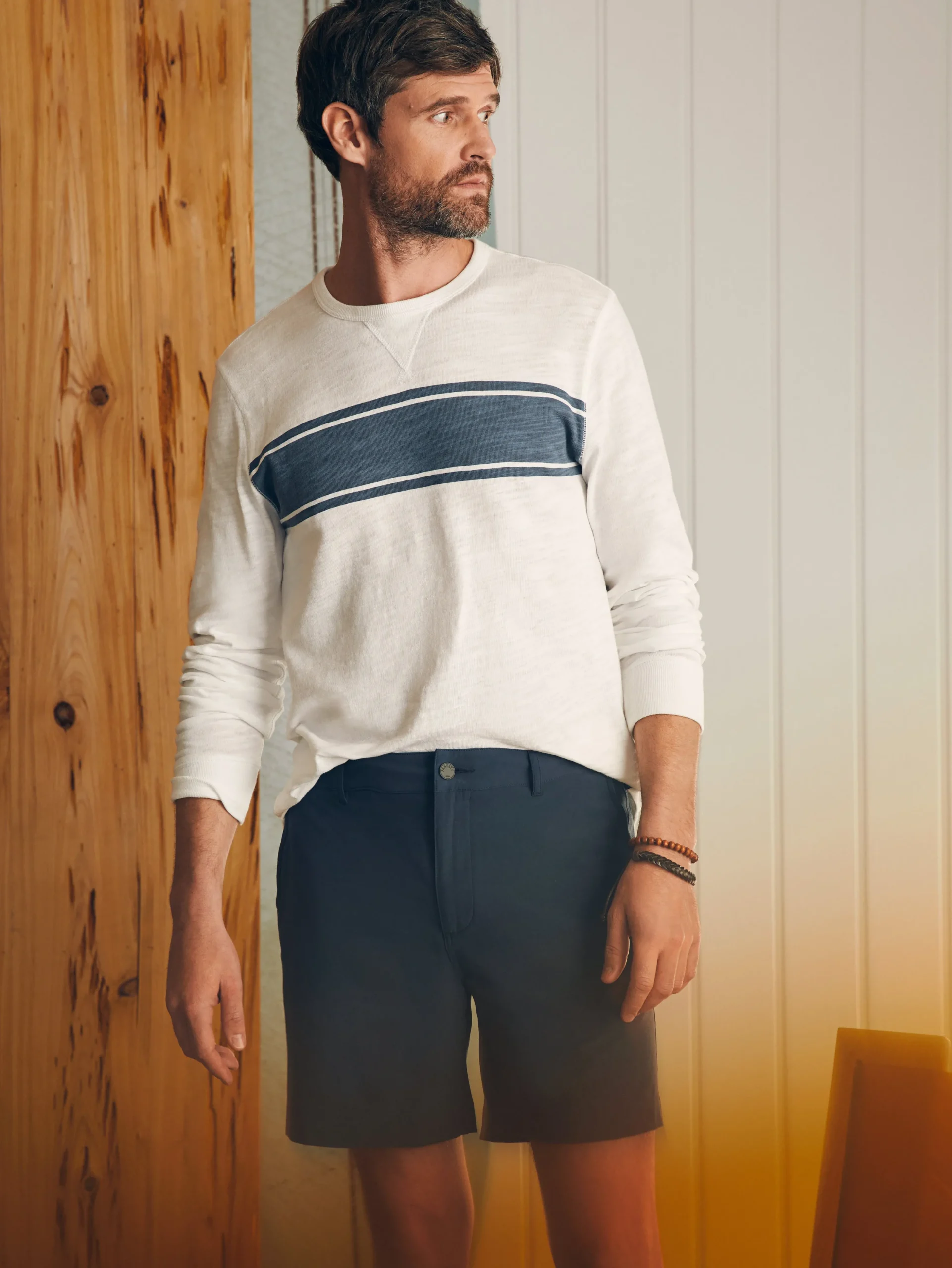 Shorts^Faherty Brand All Day Shorts (7" Inseam) - Dark Blue Nights