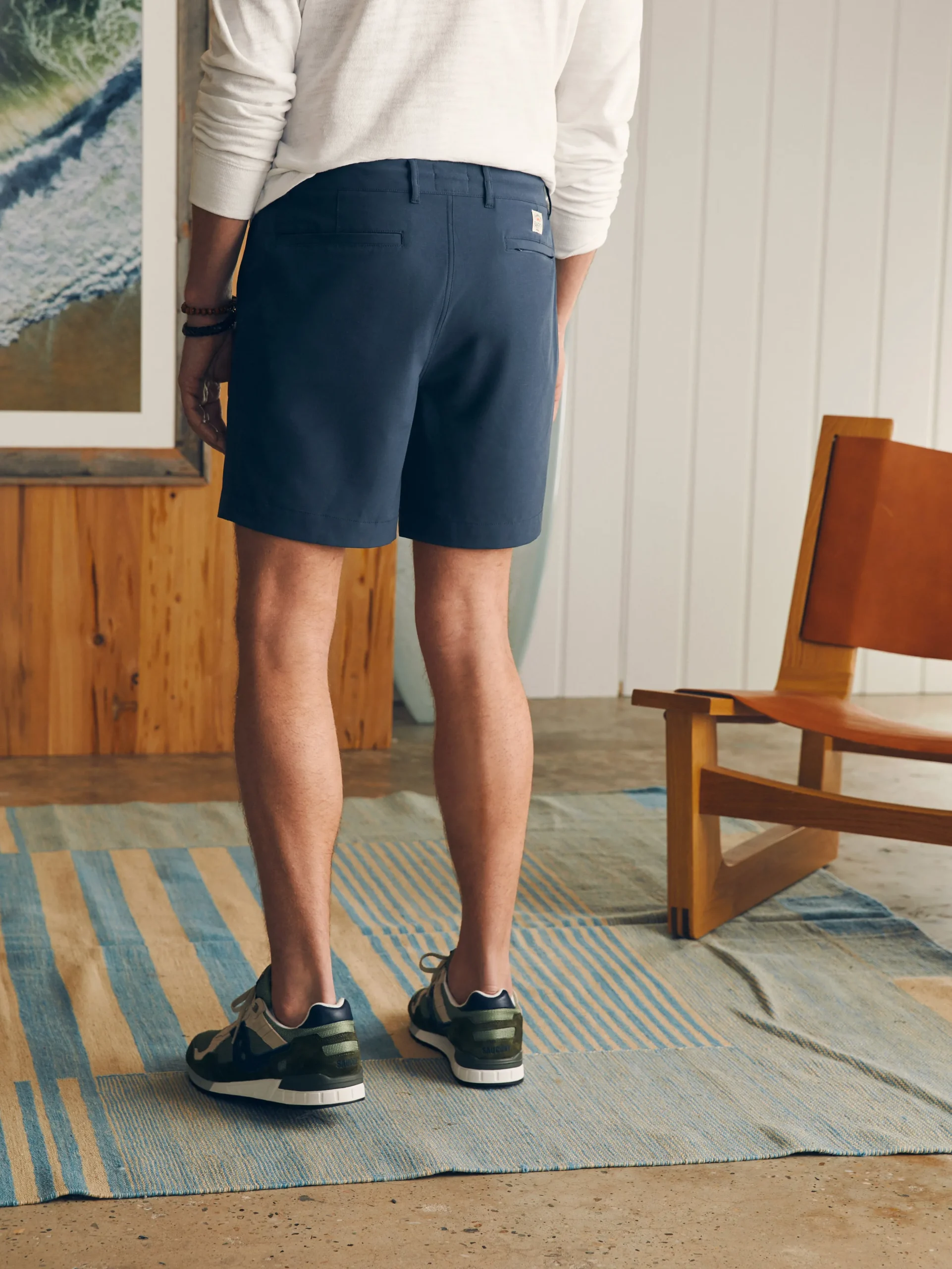 Shorts^Faherty Brand All Day Shorts (7" Inseam) - Dark Blue Nights