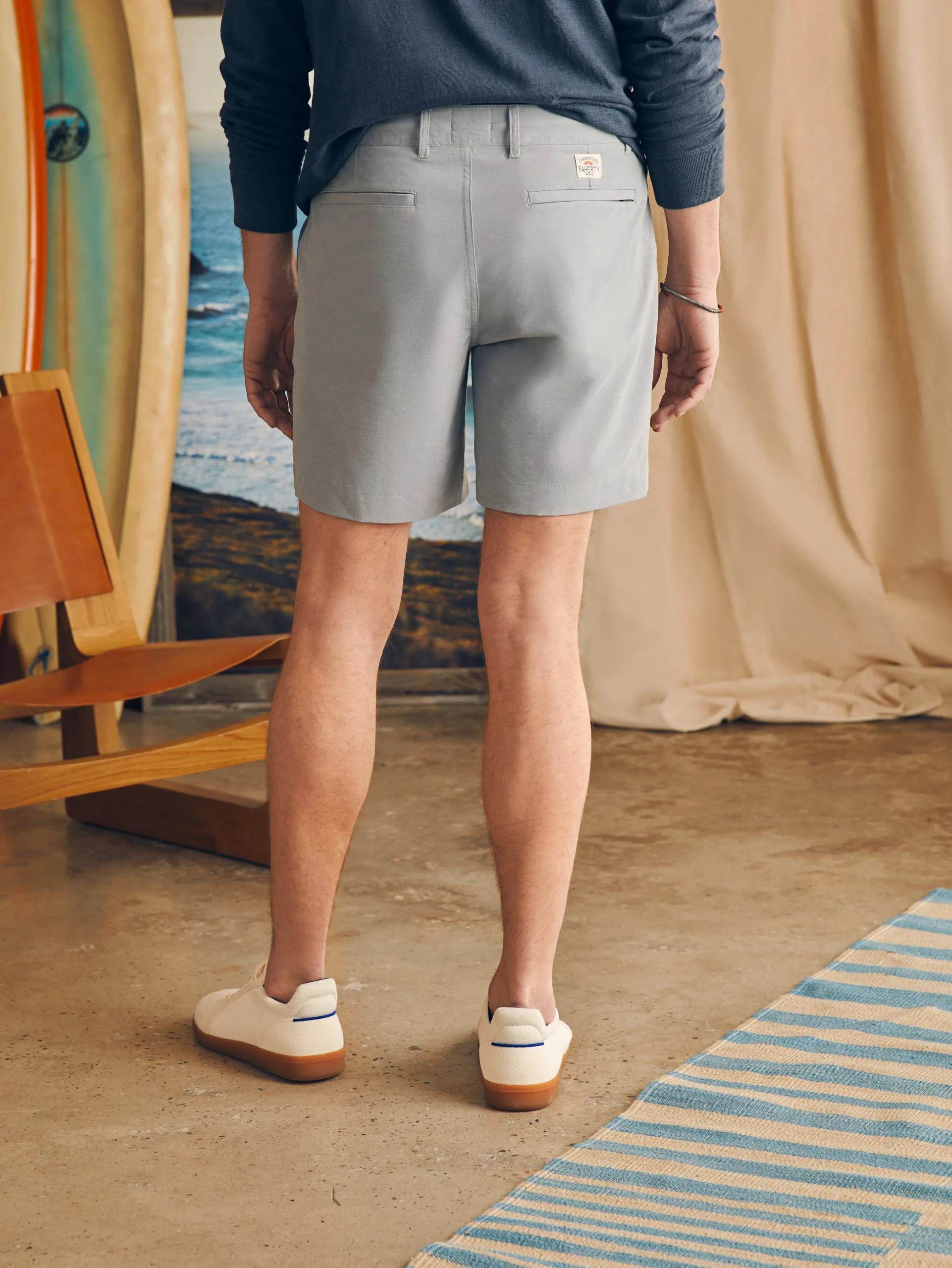 Shorts^Faherty Brand All Day Shorts (7" Inseam) - Ice Grey