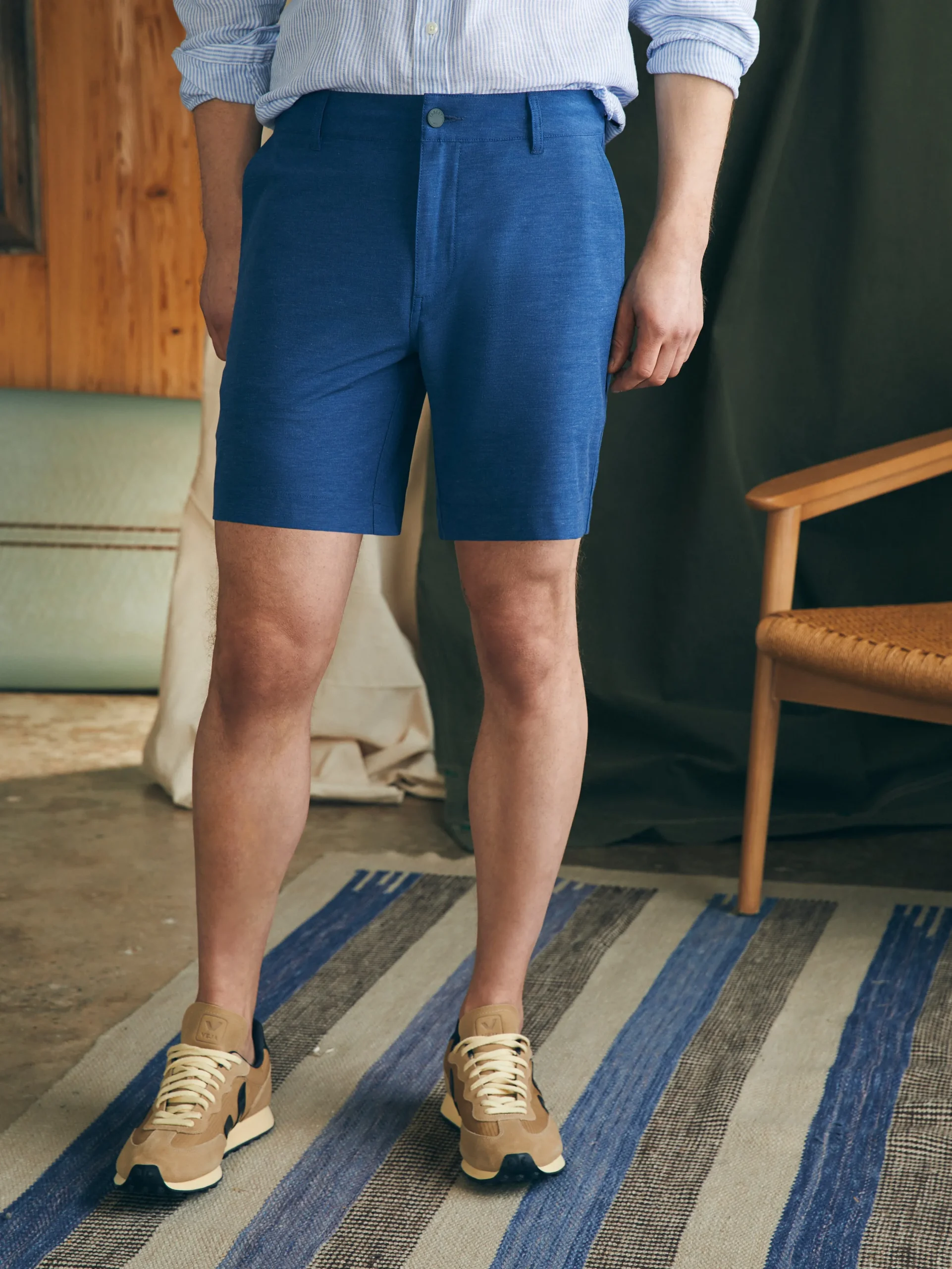 Shorts^Faherty Brand All Day Shorts (7" Inseam) - Navy