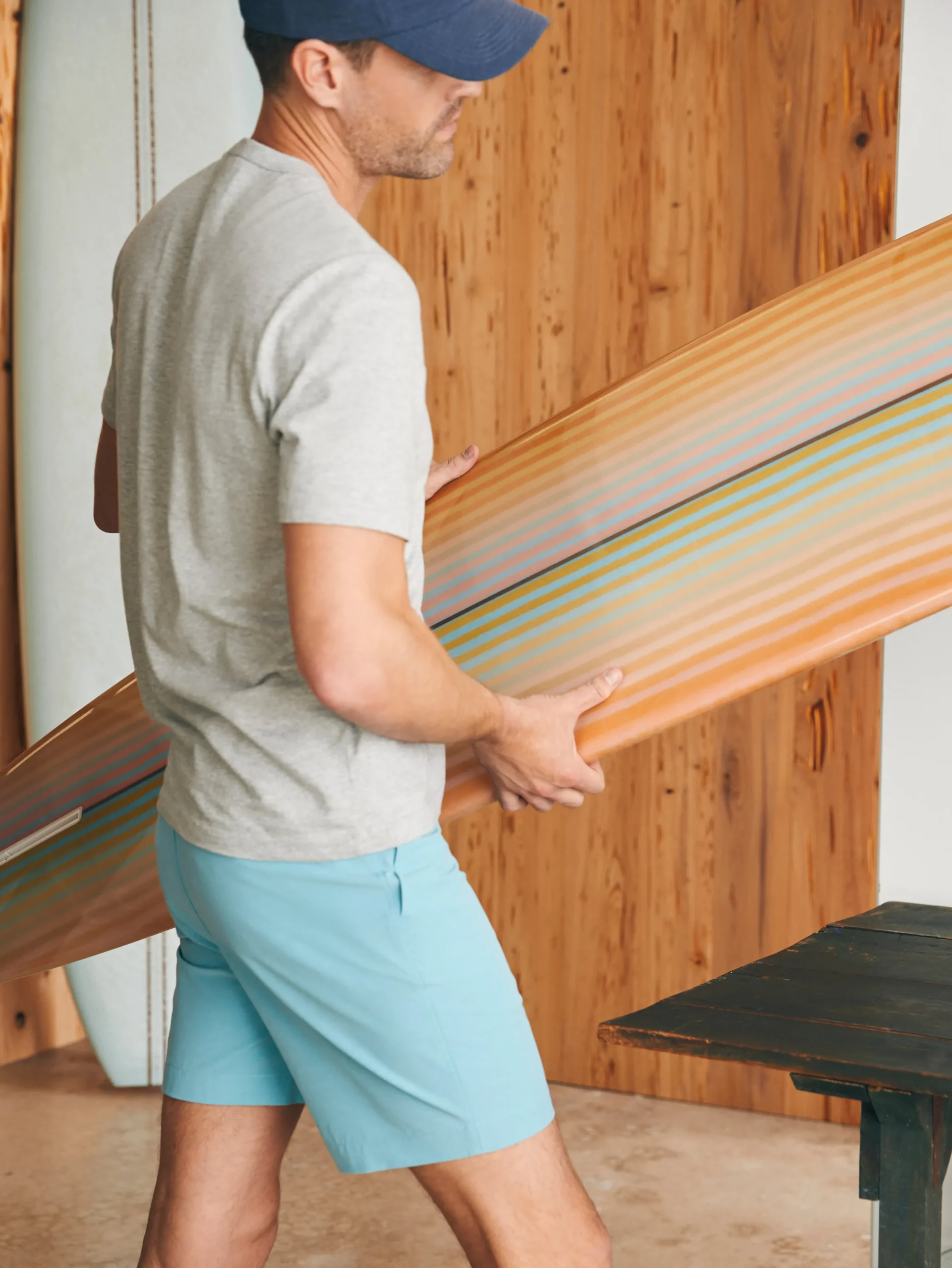 Shorts^Faherty Brand All Day Shorts (7" Inseam) - Turquoise Sky