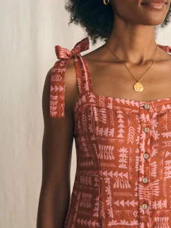 Dresses^Faherty Brand Anna Kahalekulu Kendall Dress - Red Naupaka