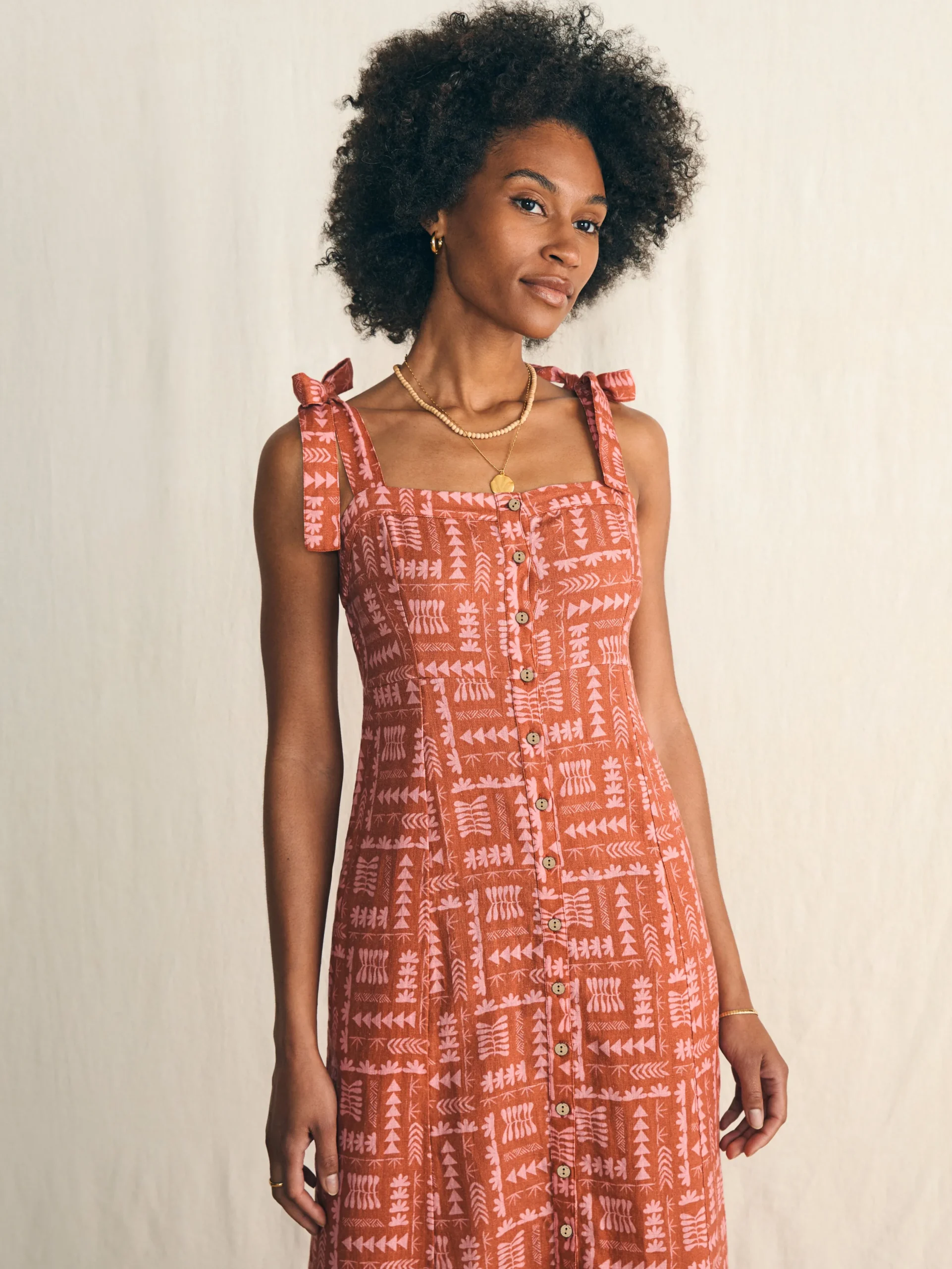 Dresses^Faherty Brand Anna Kahalekulu Kendall Dress - Red Naupaka
