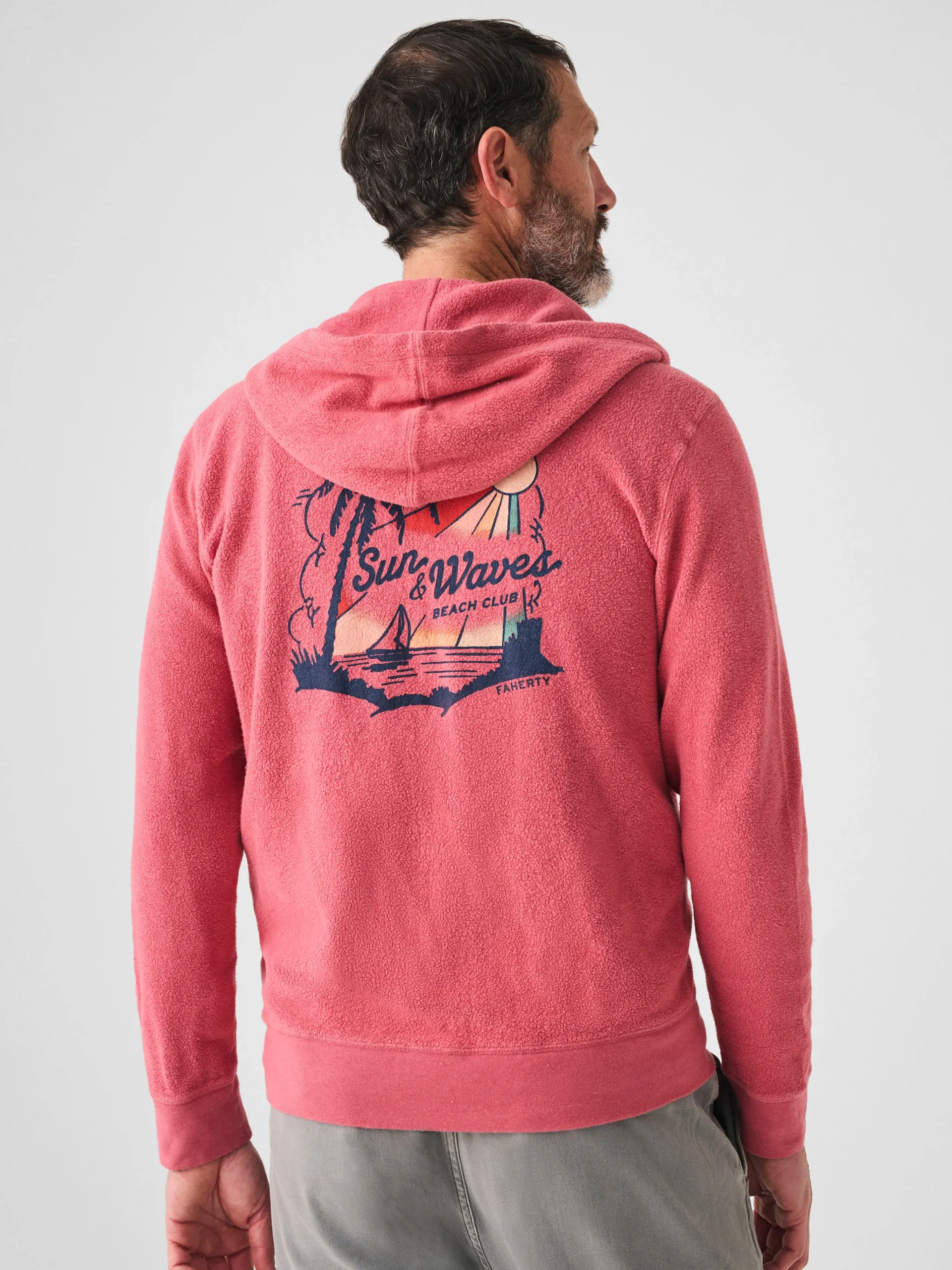 Hoodies & Sweatshirts^Faherty Brand Beach Fleece Zip Hoodie - Venice Red