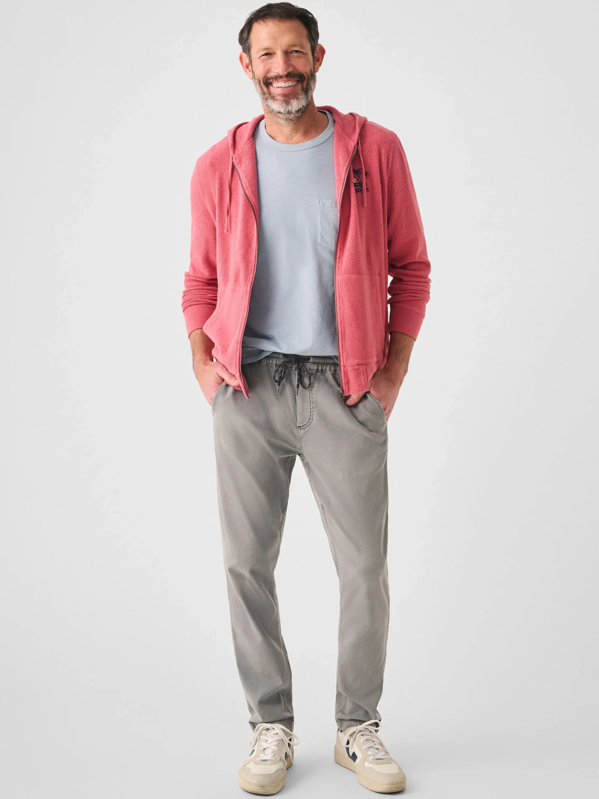 Hoodies & Sweatshirts^Faherty Brand Beach Fleece Zip Hoodie - Venice Red
