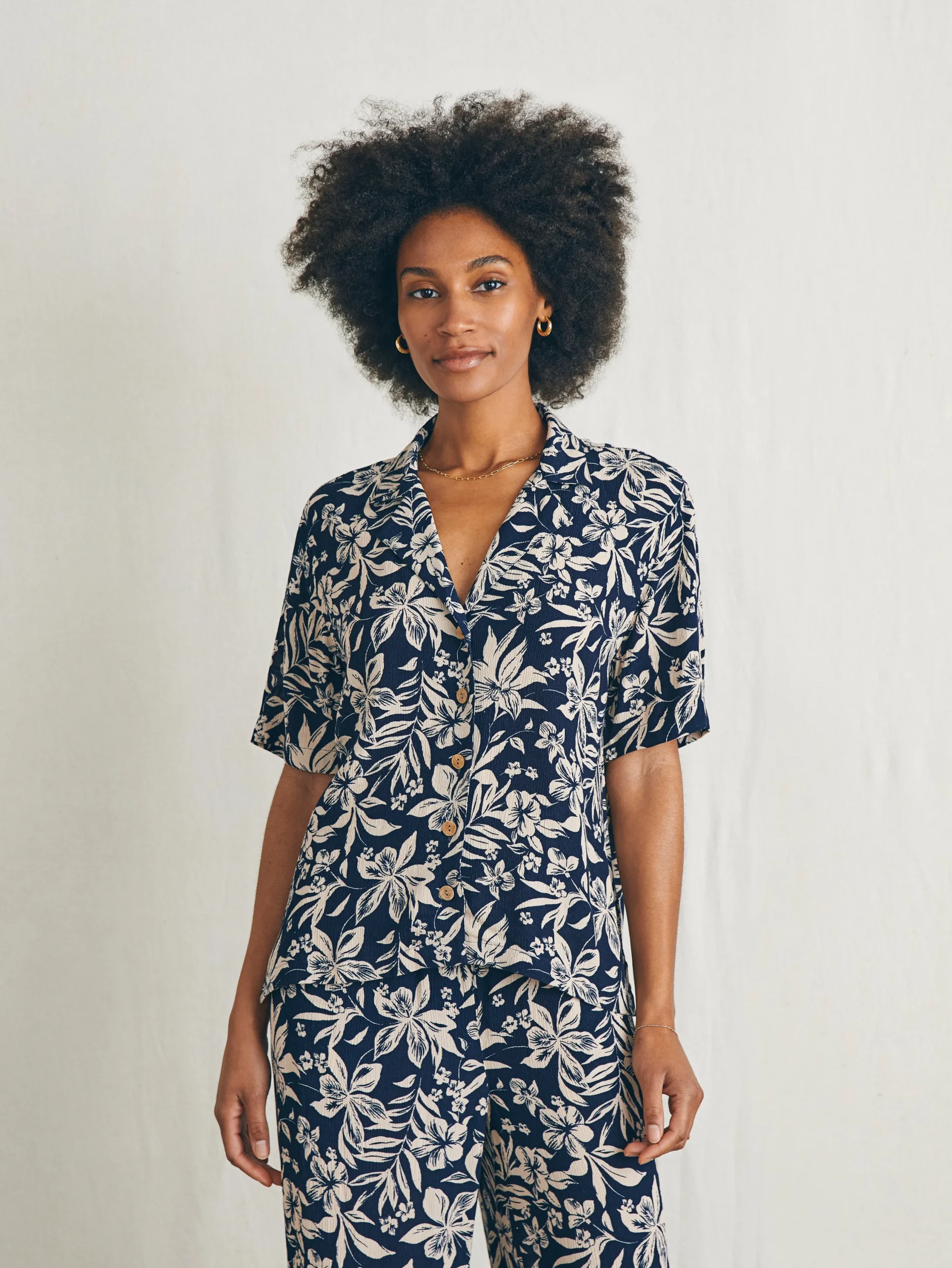 Shirts & Tops^Faherty Brand Cabana Camp Shirt - Navy Canopy Floral