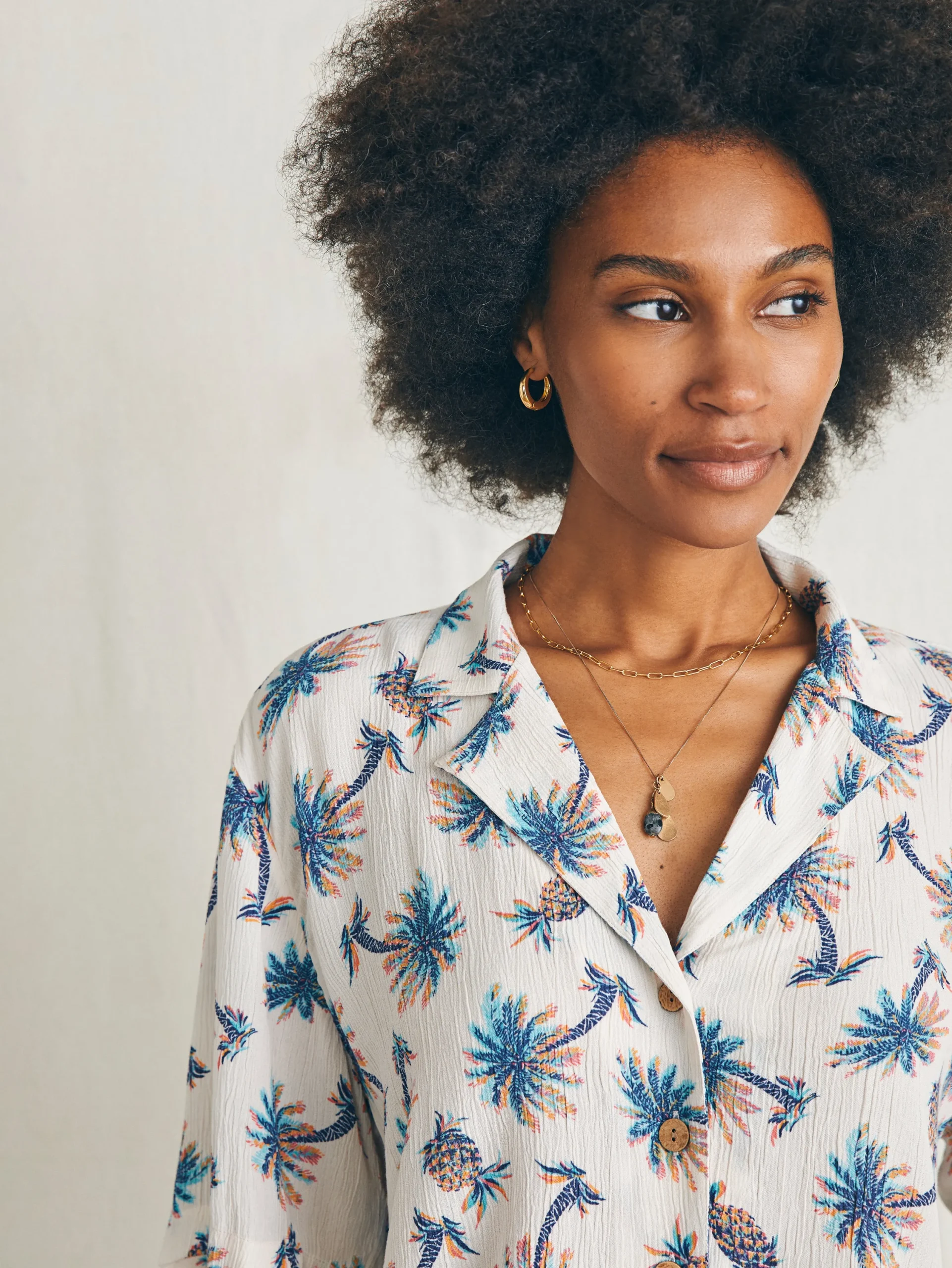 Shirts & Tops^Faherty Brand Cabana Camp Shirt - Pineapple Palm