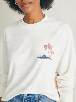 Hoodies & Sweatshirts^Faherty Brand Cabana Towel Terry Crew - Scenic Volcanic Island