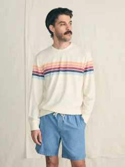 Hoodies & Sweatshirts^Faherty Brand Cabana Towel Terry Crewneck - Seacoast Skyline Stripe