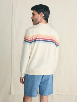 Hoodies & Sweatshirts^Faherty Brand Cabana Towel Terry Crewneck - Seacoast Skyline Stripe