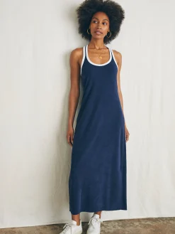Dresses^Faherty Brand Cabana Towel Terry Dress - Navy Blazer