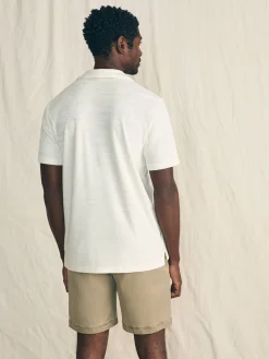 Polo Shirts^Faherty Brand Cabana Towel Terry Surf Stripe Polo Shirt - Ivory Storm