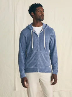 Hoodies & Sweatshirts^Faherty Brand Cabana Towel Terry Zip Hoodie - Stormy Sky