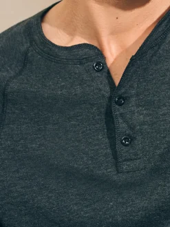 T-Shirts & Henleys^Faherty Brand Cloud Cotton Long-Sleeve Henley (Tall) - Charcoal Heather