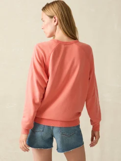 Hoodies & Sweatshirts^Faherty Brand Coastal Cloud Crew - Hot Coral
