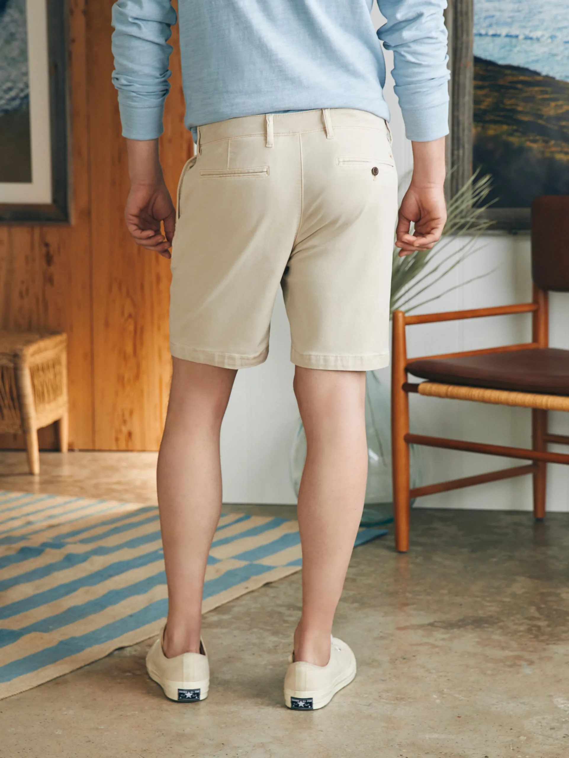 Shorts^Faherty Brand Coastline Stretch Chino Short (8" Inseam) - Stone