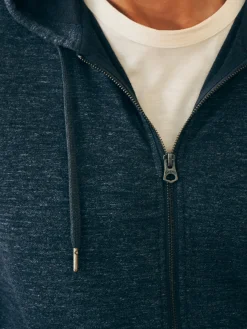 Hoodies & Sweatshirts^Faherty Brand Double Knit Zip Hoodie - Varsity Navy Heather
