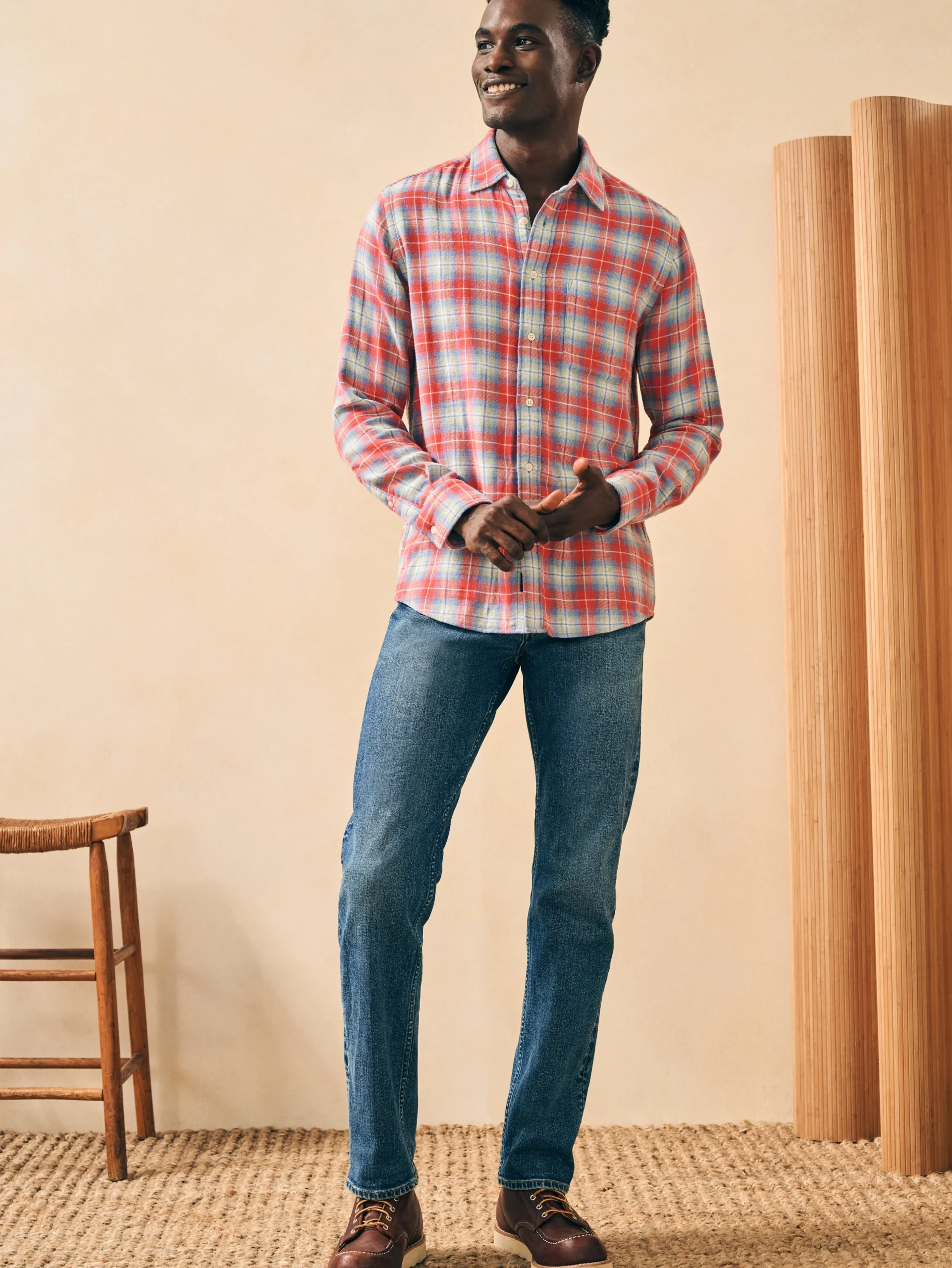 Shirts^Faherty Brand Doublecloth Shirt - Red Hill Plaid