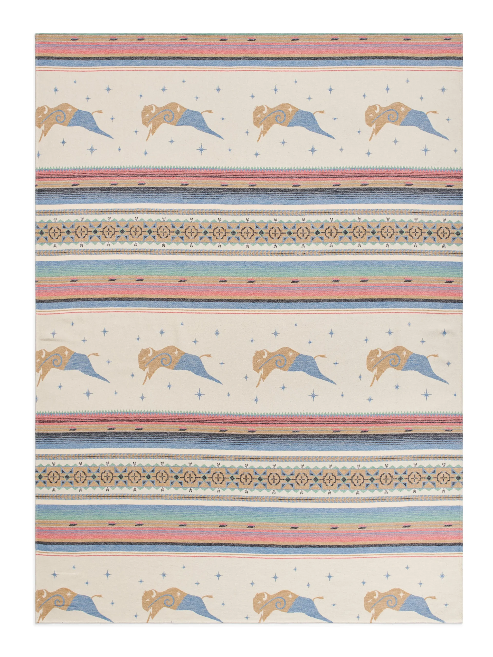 Home & More|Home & More^Faherty Brand Doug Good Feather Adirondack Blanket - Ivory Buffalo