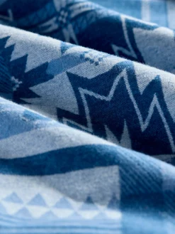 Home & More|Home & More^Faherty Brand Doug Good Feather Adirondack Blanket - Indigo Lakes