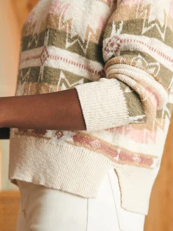 Sweaters^Faherty Brand Doug Good Feather Cotton Slub Pullover - Spring Desert Earth Fire