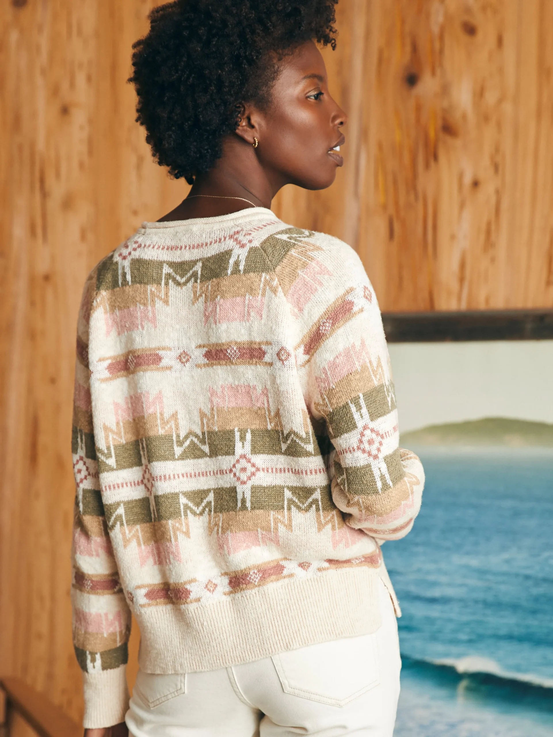 Sweaters^Faherty Brand Doug Good Feather Cotton Slub Pullover - Spring Desert Earth Fire
