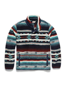 Jackets & Vests^Faherty Brand Doug Good Feather High Pile Fleece Popover - Rising Sky Turquoise