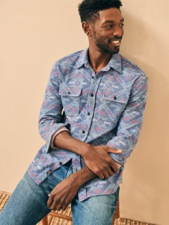 Shirts^Faherty Brand Doug Good Feather Legend™ Sweater Shirt - Western Jewel Sky