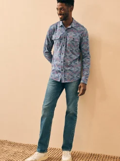 Shirts^Faherty Brand Doug Good Feather Legend™ Sweater Shirt - Western Jewel Sky