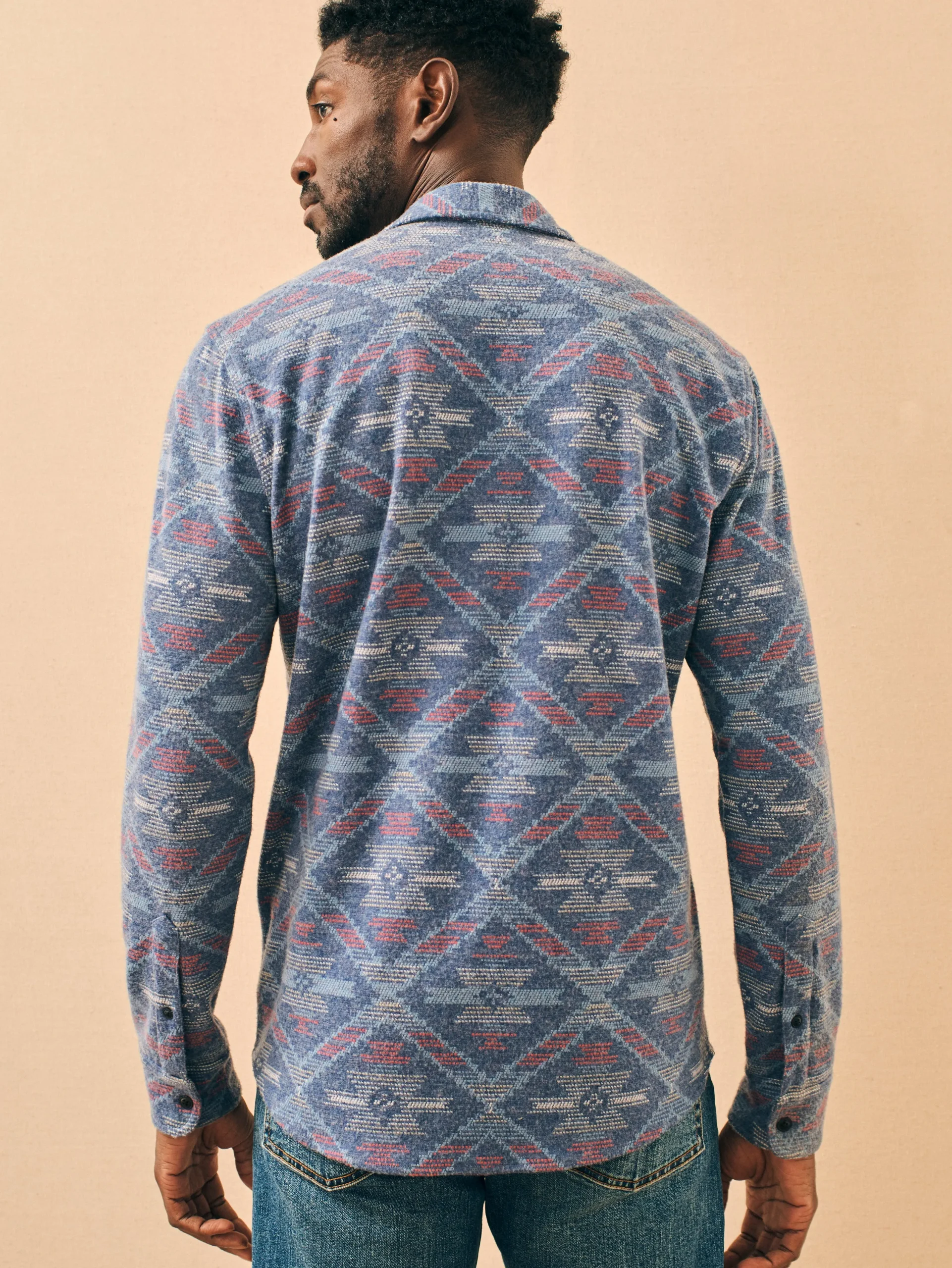 Shirts^Faherty Brand Doug Good Feather Legend™ Sweater Shirt - Western Jewel Sky