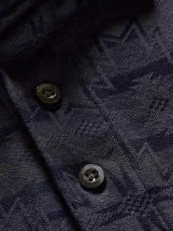 Polo Shirts|T-Shirts & Henleys^Faherty Brand Doug Good Feather Movement™ Short-Sleeve Pique Polo - Night River Stars