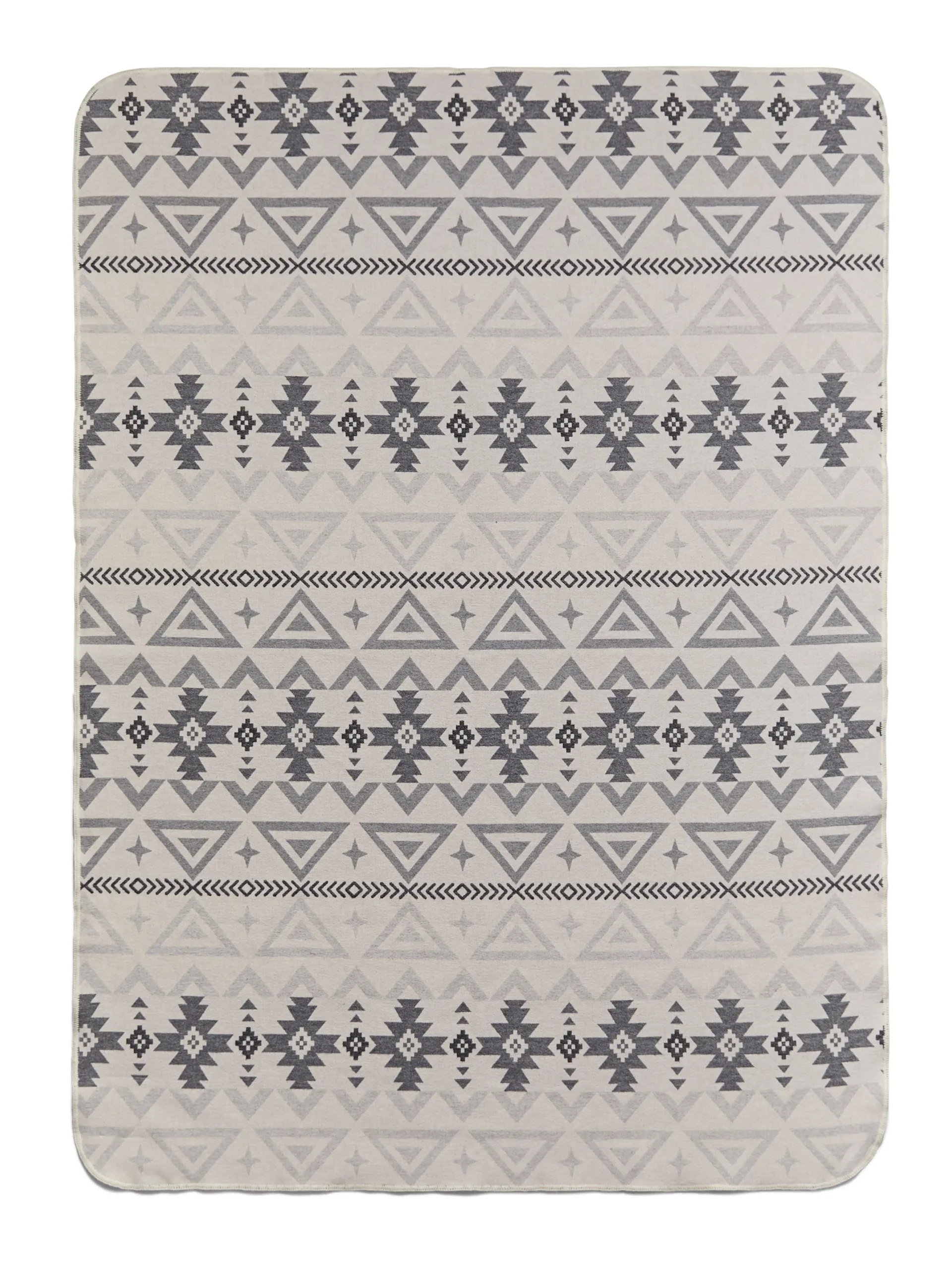 Home & More|Home & More^Faherty Brand Doug Good Feather Recycled High Pile Fleece Blanket - Ivory North Star