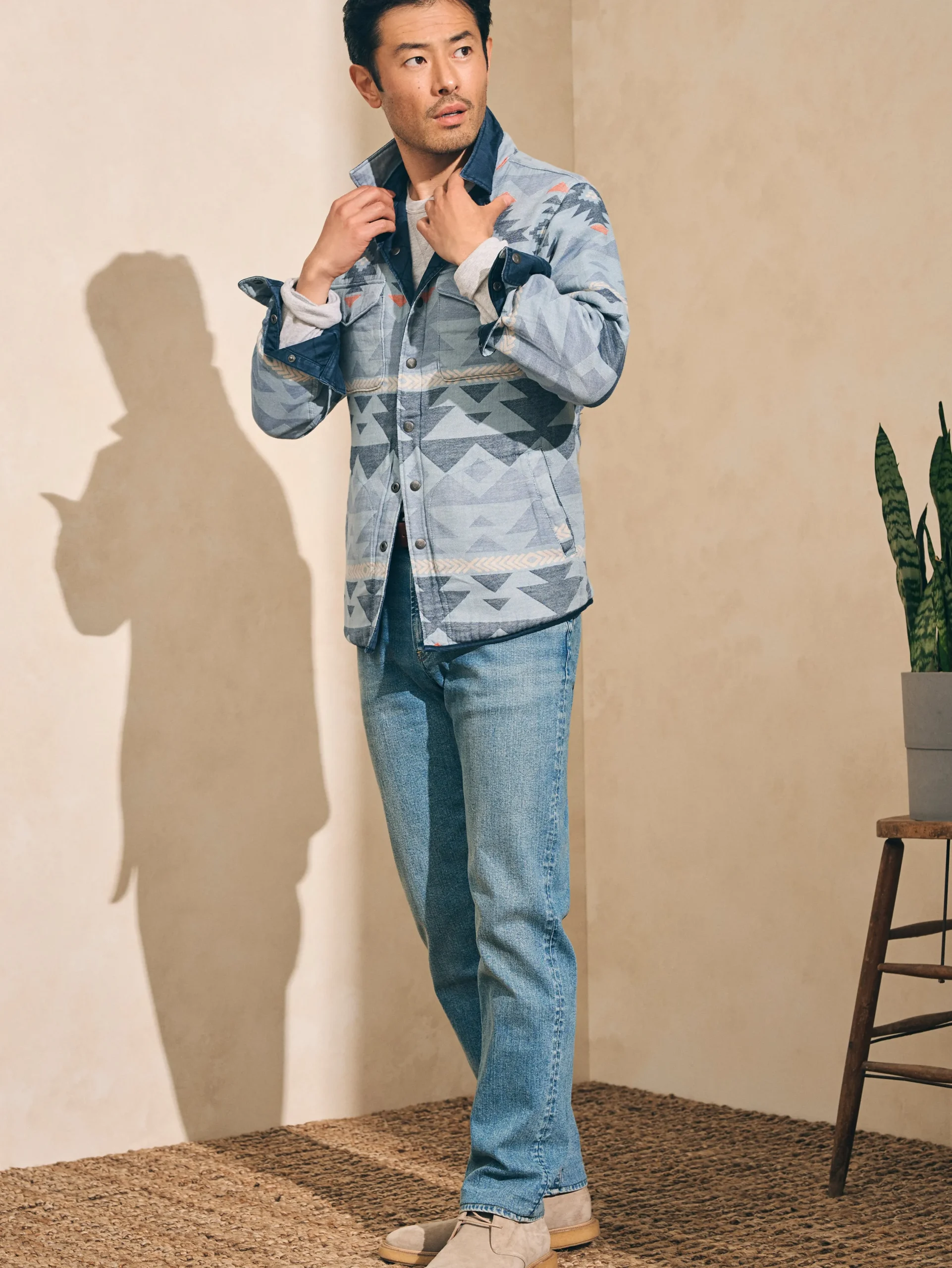 Jackets & Vests^Faherty Brand Doug Good Feather Reversible Bondi Jacket - Navy Six Rivers Turquoise
