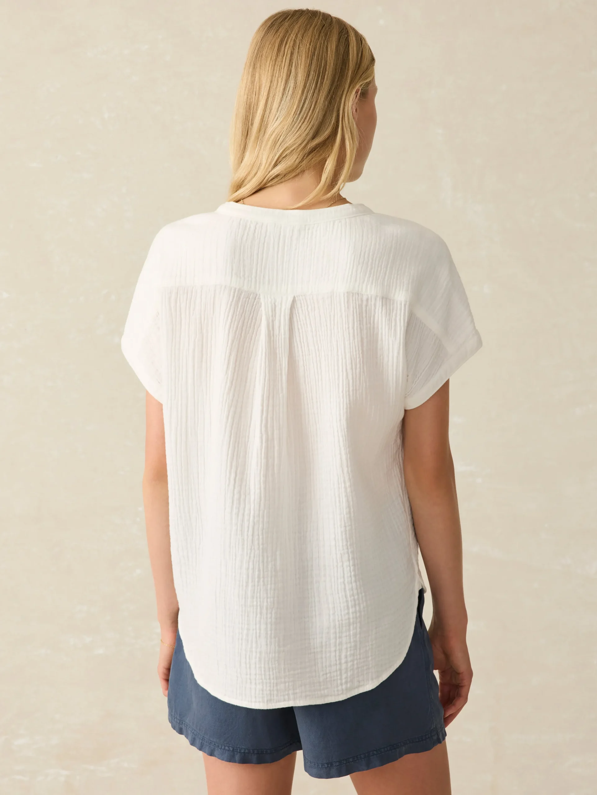Shirts & Tops^Faherty Brand Dream Cotton Gauze Desmond Top - White