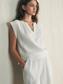 Shirts & Tops^Faherty Brand Dream Cotton Gauze Dylan Top - White