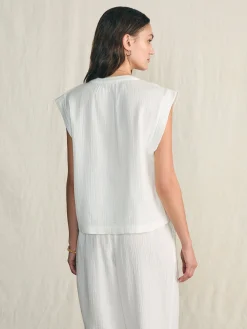 Shirts & Tops^Faherty Brand Dream Cotton Gauze Dylan Top - White
