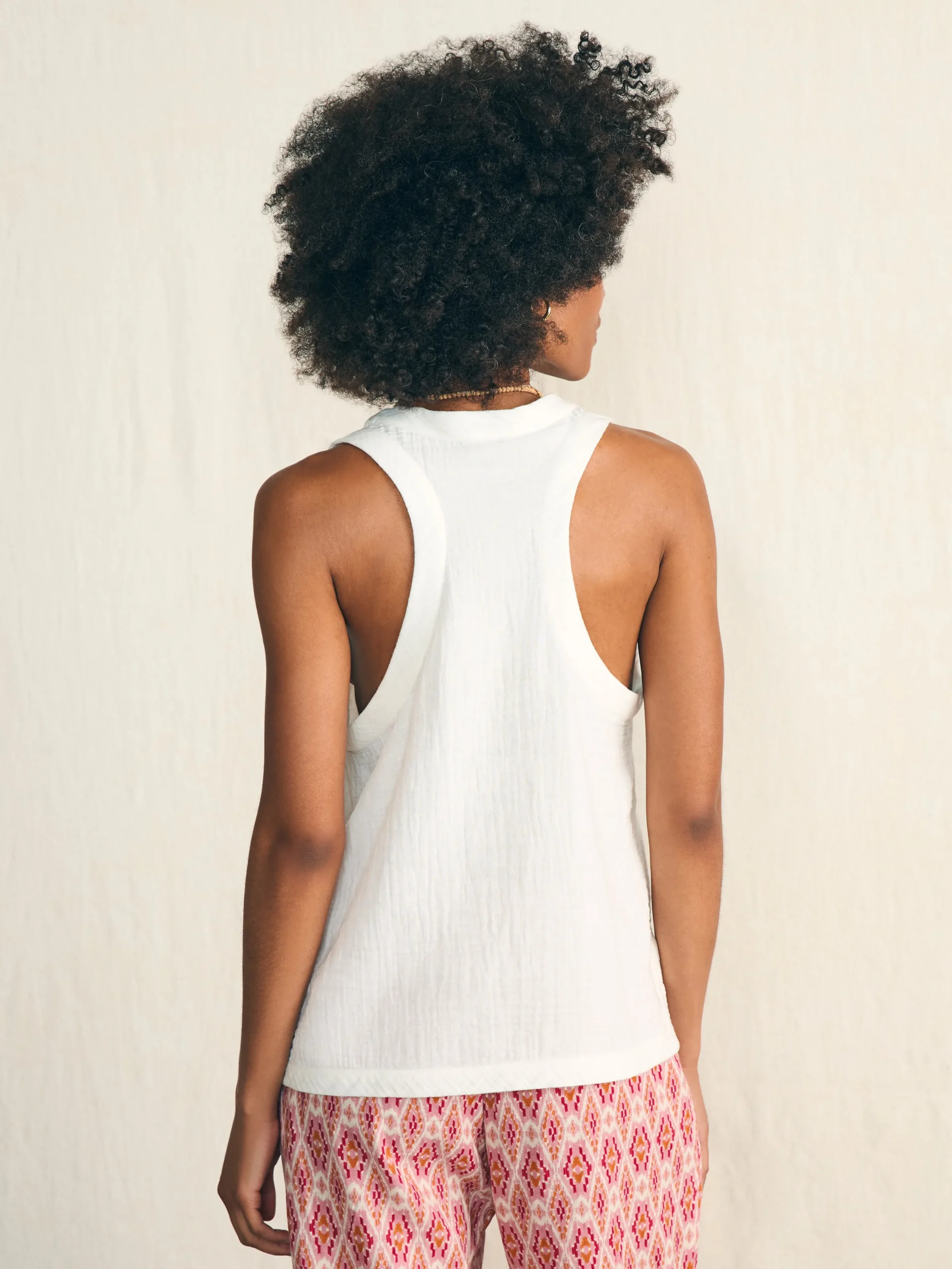Shirts & Tops^Faherty Brand Dream Cotton Gauze Scoop Neck Tank - White