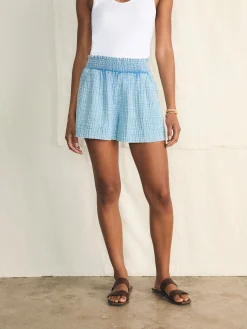 Shorts & Skirts^Faherty Brand Dream Cotton Gauze Short - Light Indigo Wash