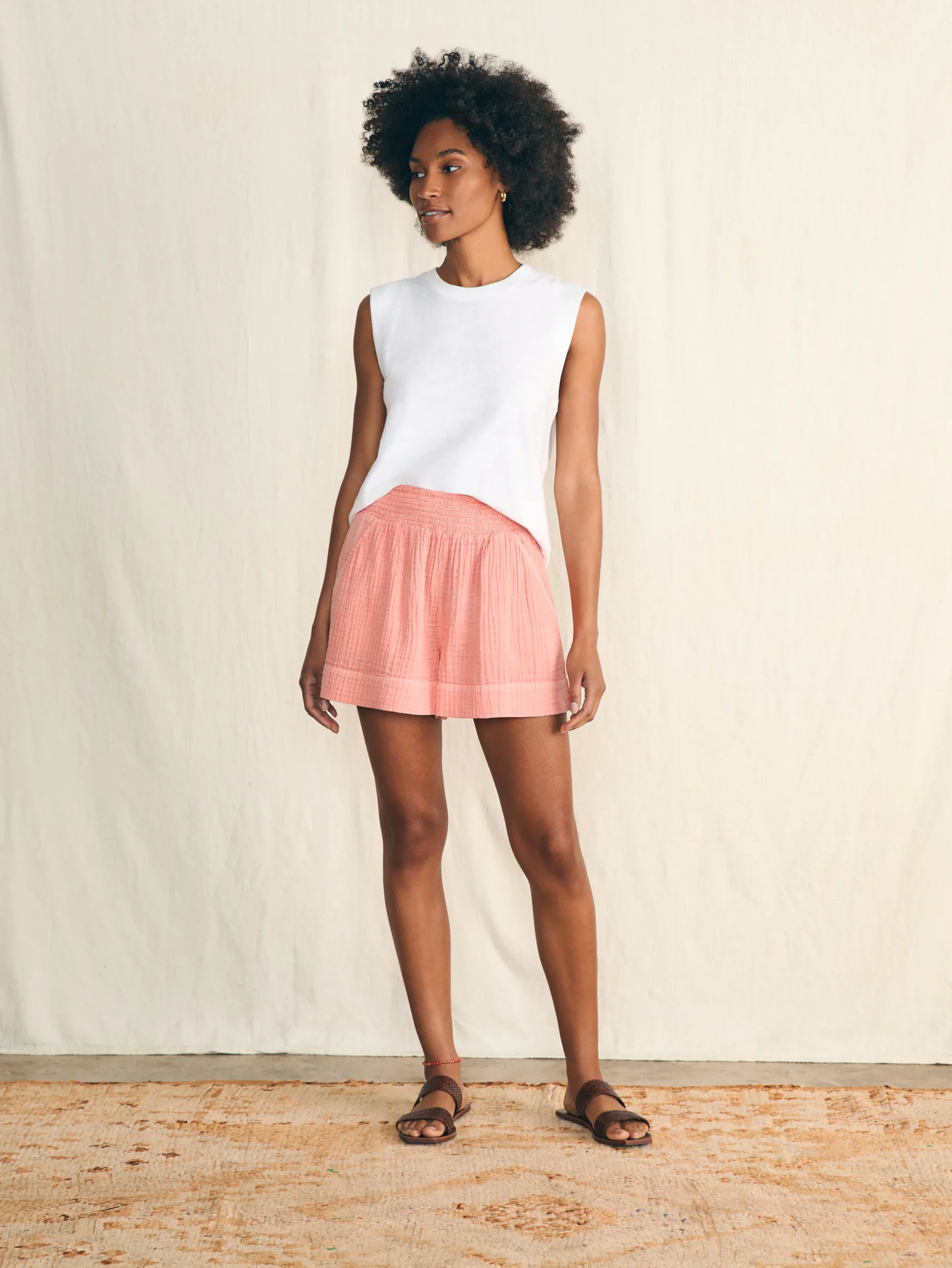 Shorts & Skirts^Faherty Brand Dream Cotton Gauze Short - Coral