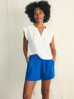 Shorts & Skirts^Faherty Brand Dream Cotton Gauze Short - Strong Blue