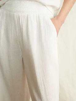 Pants^Faherty Brand Dream Cotton Gauze Wide Leg Pant - White