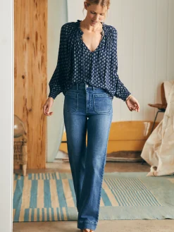 Shirts & Tops^Faherty Brand Emery Top - Lotus Floral Print