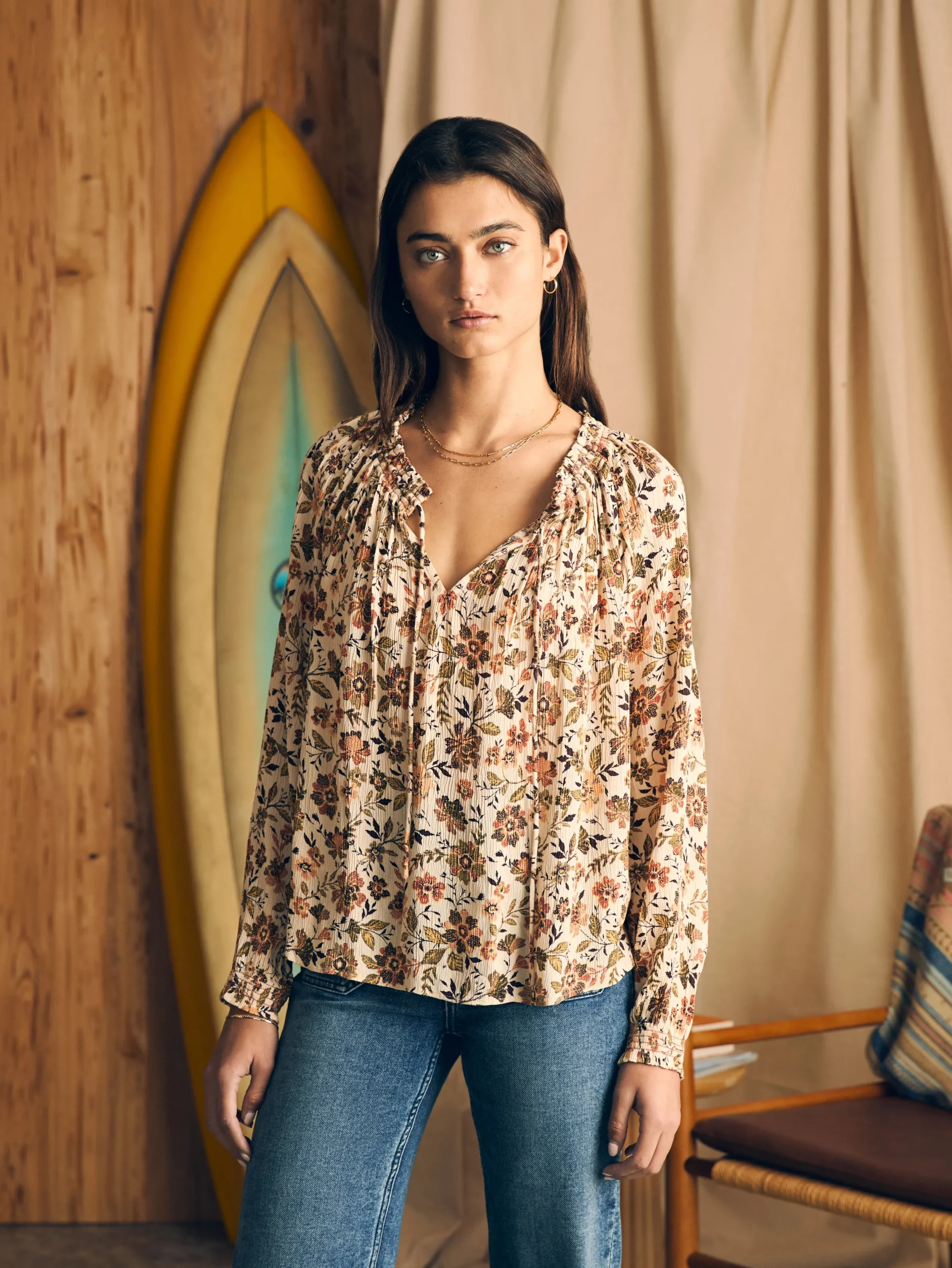 Shirts & Tops^Faherty Brand Emery Top - Taos Floral