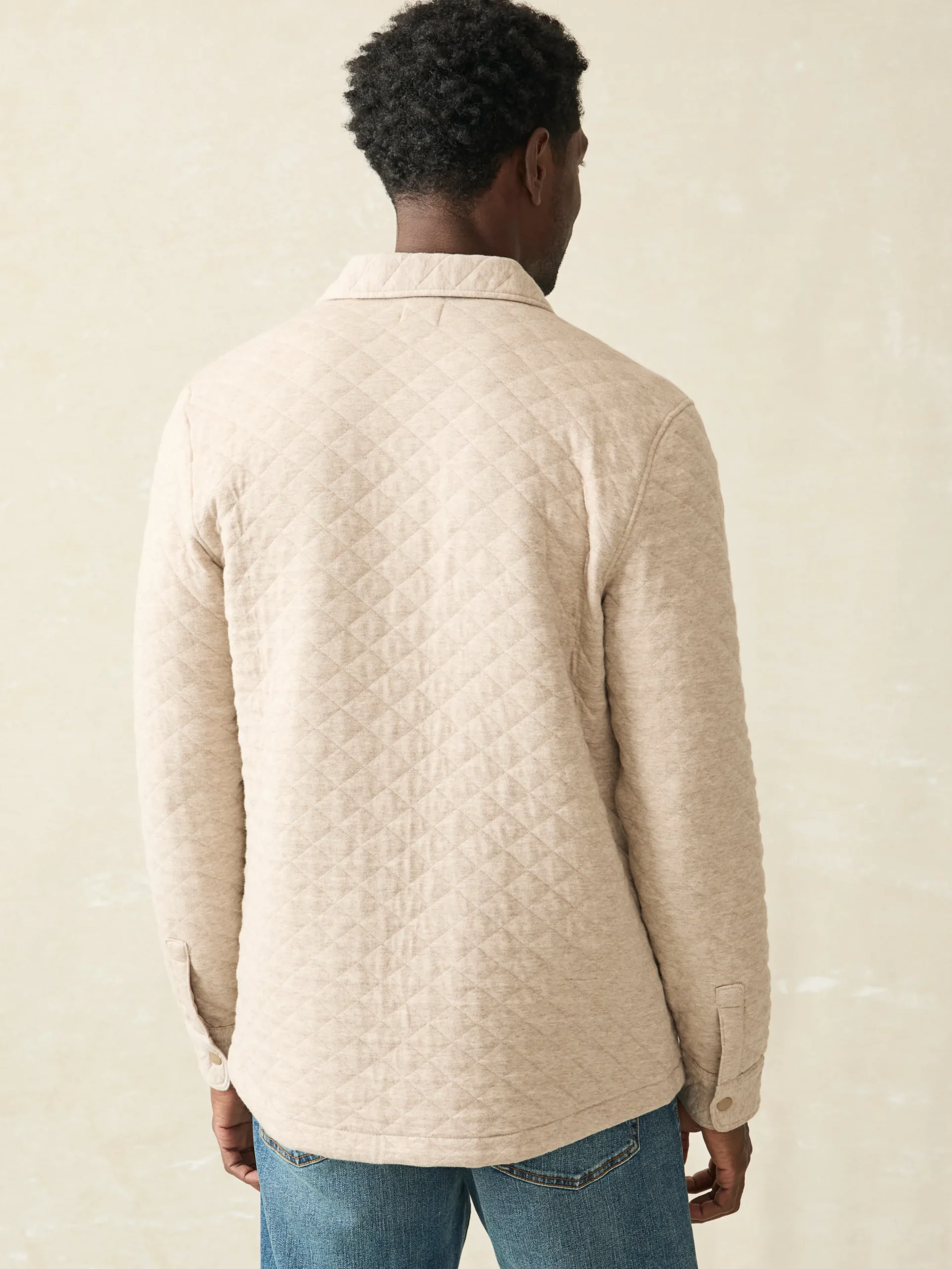 Jackets & Vests^Faherty Brand Epic Quilted Fleece CPO (Tall) - Oatmeal Melange