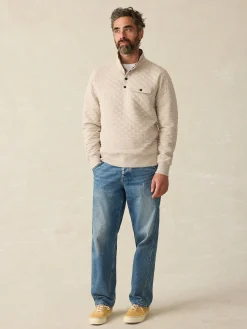 Jackets & Vests^Faherty Brand Epic Quilted Fleece Pullover - Oatmeal Melange