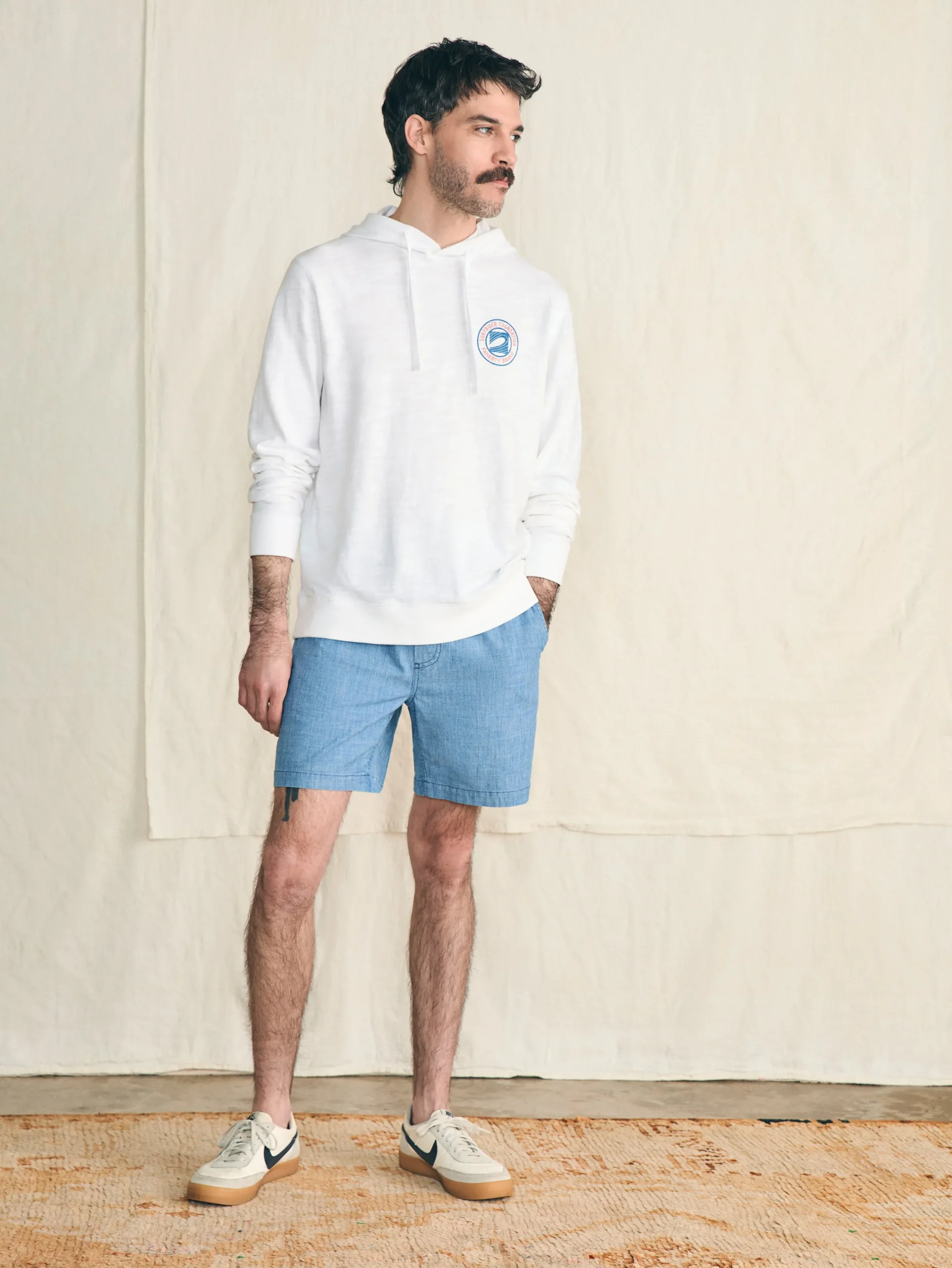 Shorts^Faherty Brand Essential Chambray Short (6.5" Inseam) - Sherwood Creek Indigo