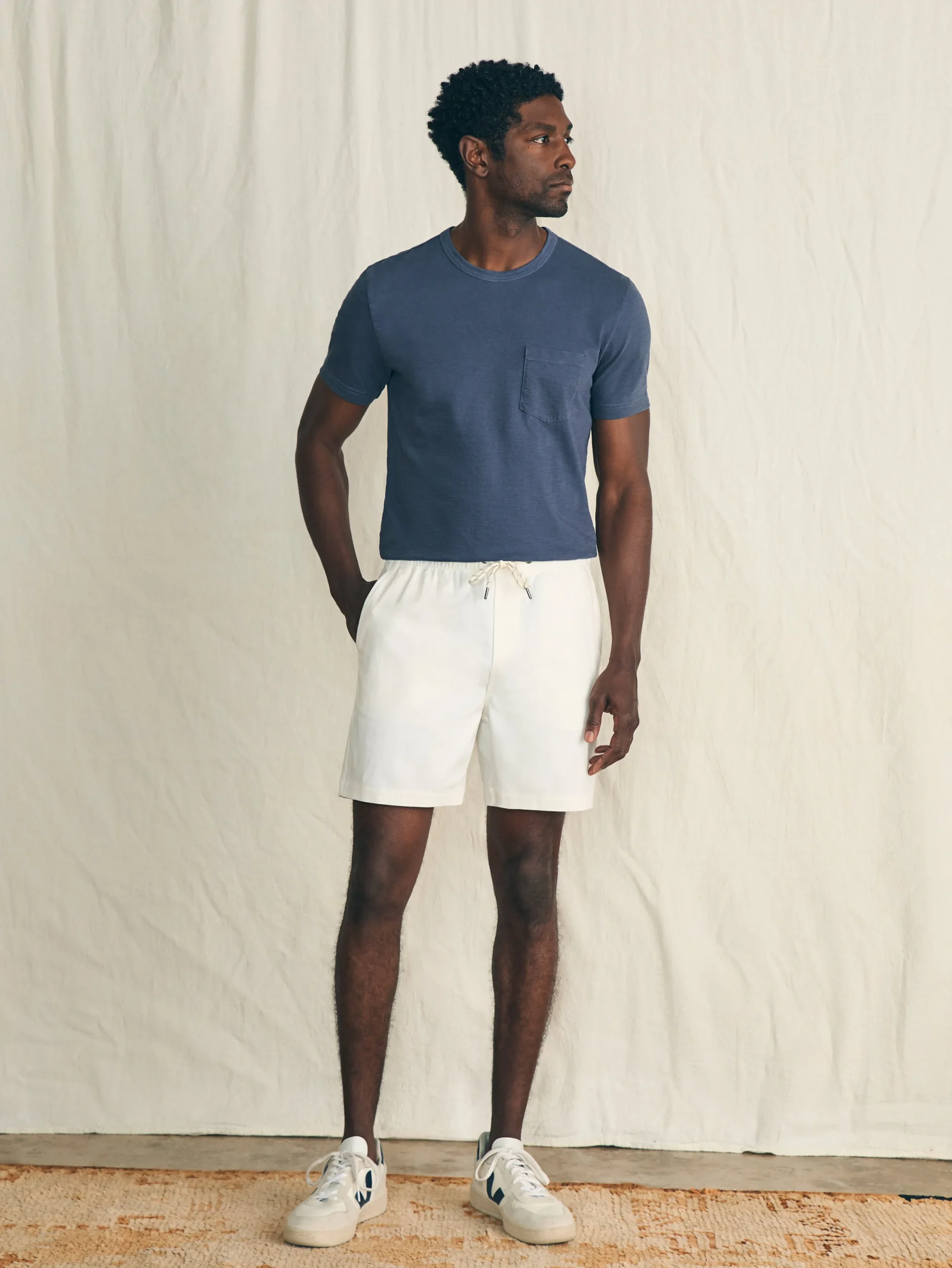 Shorts^Faherty Brand Essential Drawstring Short (6.5" Inseam) - Solar White