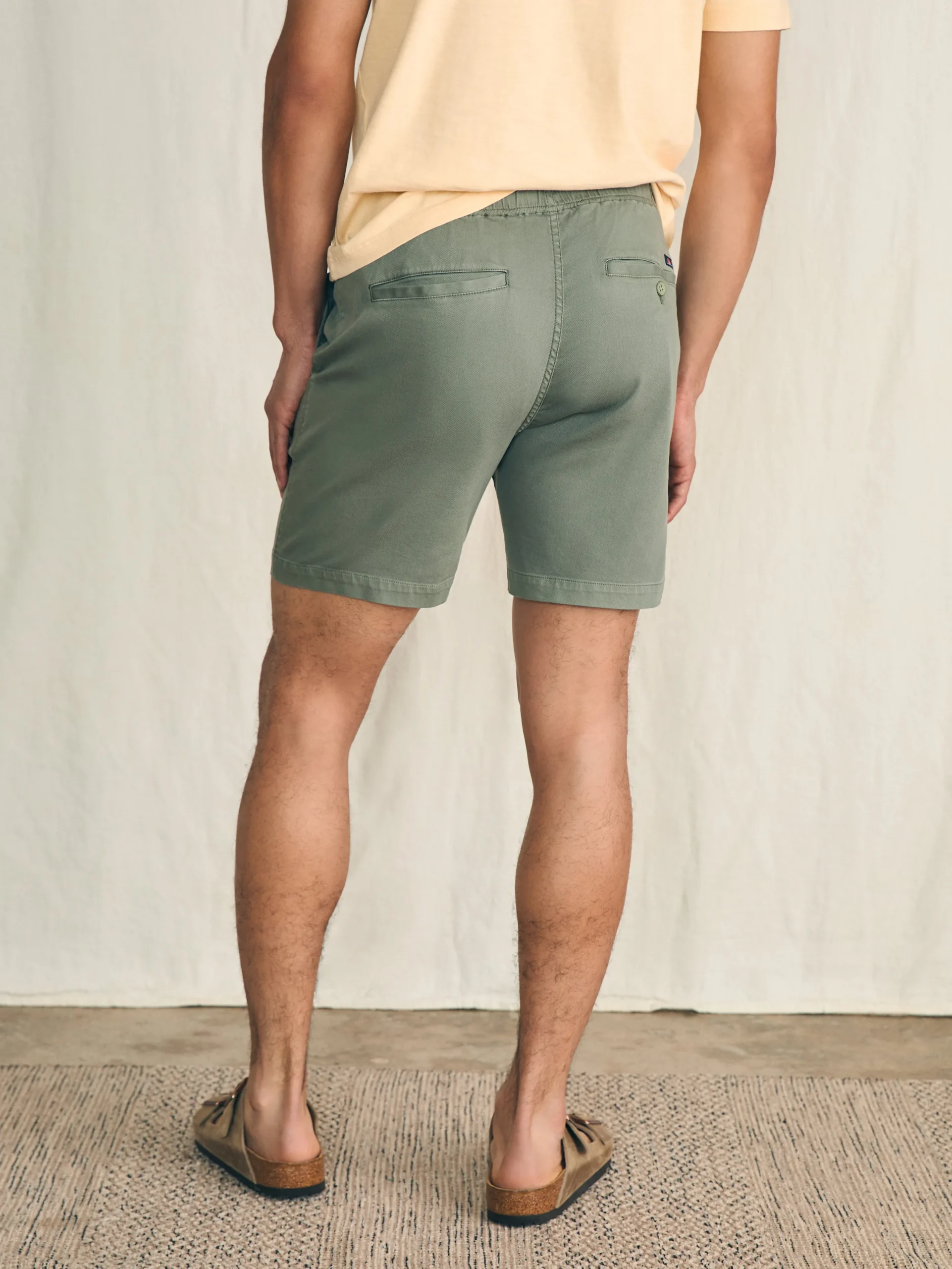 Shorts^Faherty Brand Essential Drawstring Short (6.5" Inseam) - Spring Olive