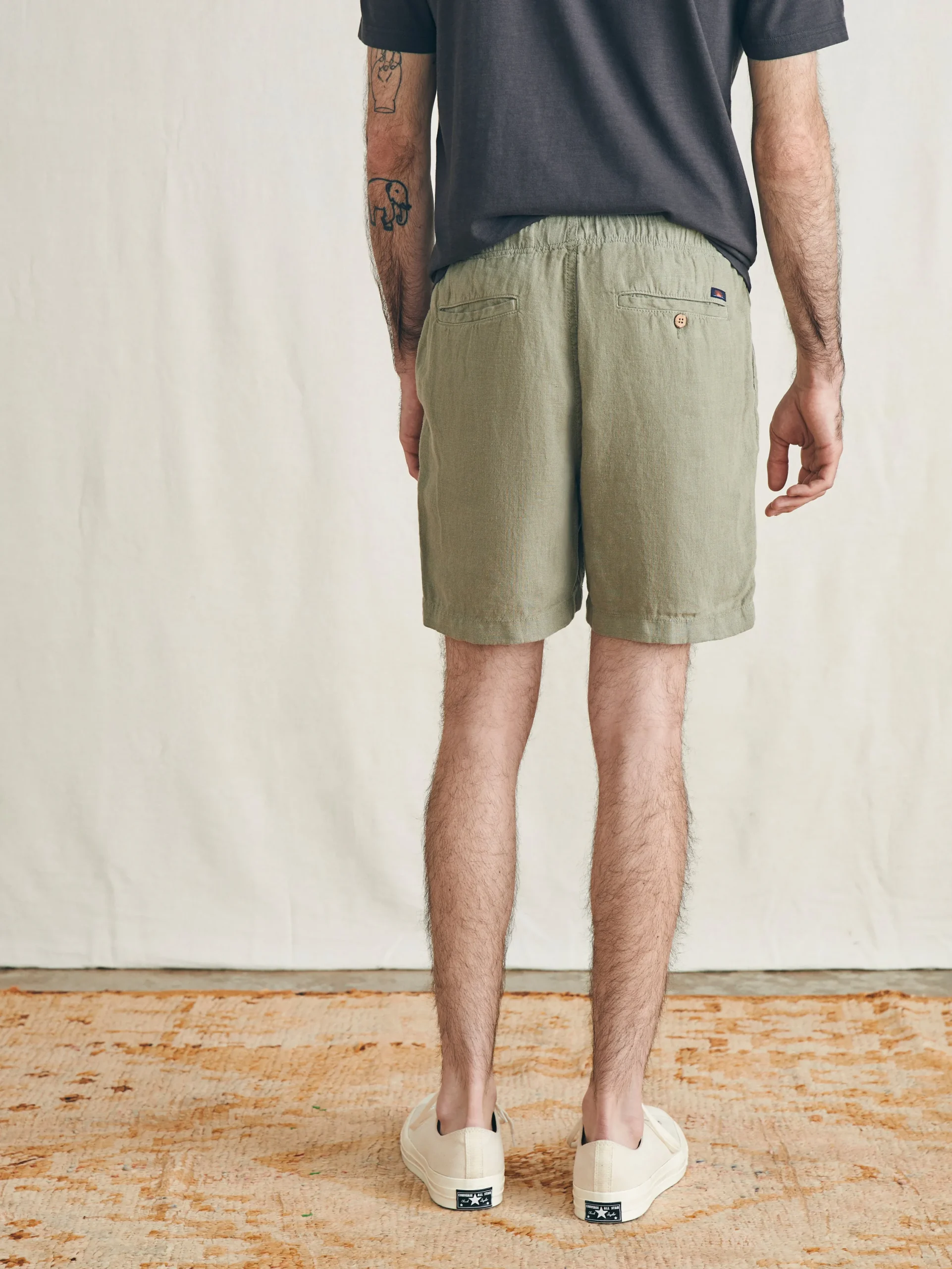 Shorts^Faherty Brand Essential Linen Short (6.5" Inseam) - Canyon Olive