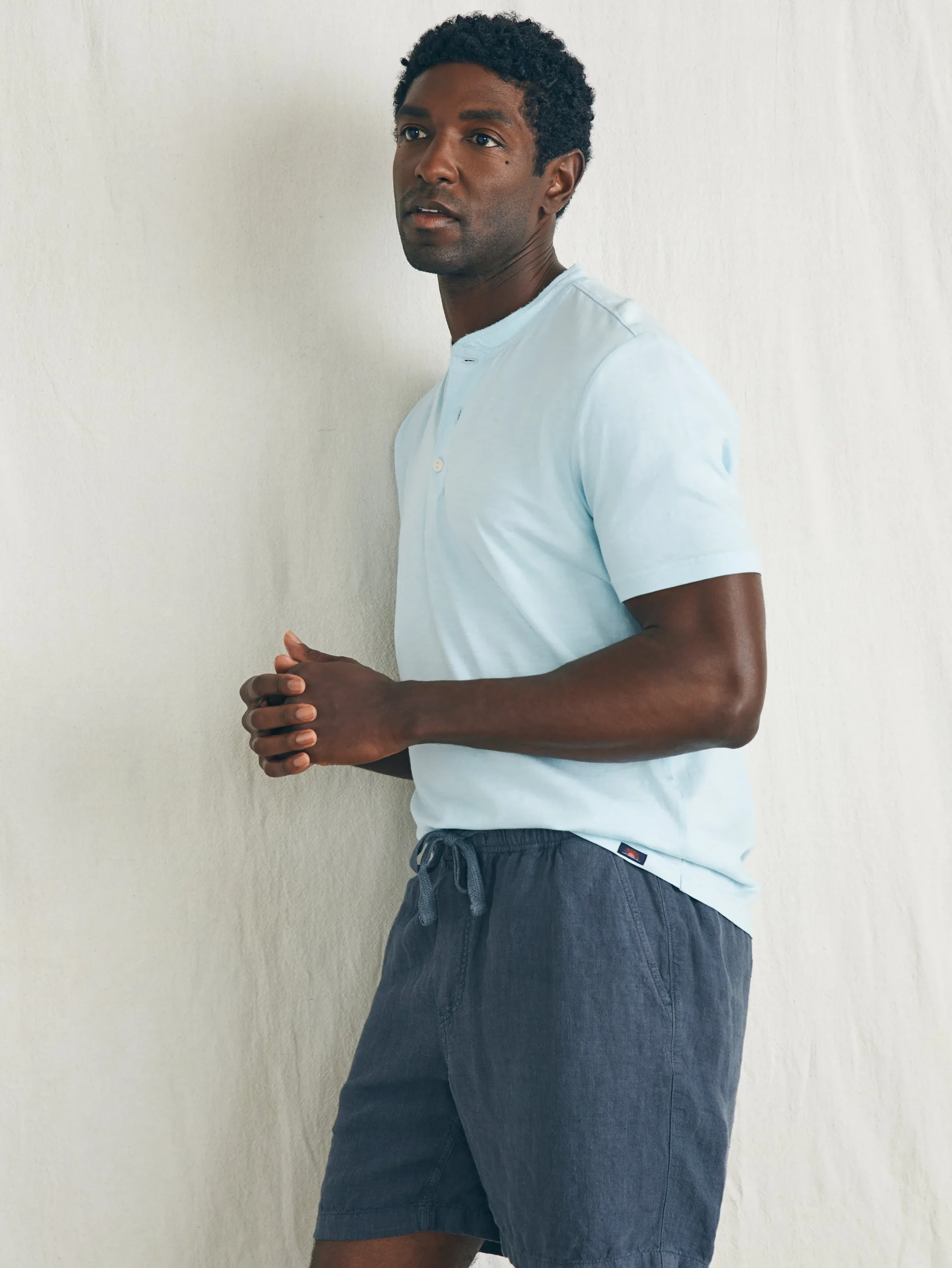 Shorts^Faherty Brand Essential Linen Short (6.5" Inseam) - Look Out Navy